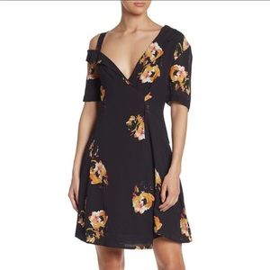 ALC Lucia Off-the-Shoulder Floral Silk Mini Dress (worn once)